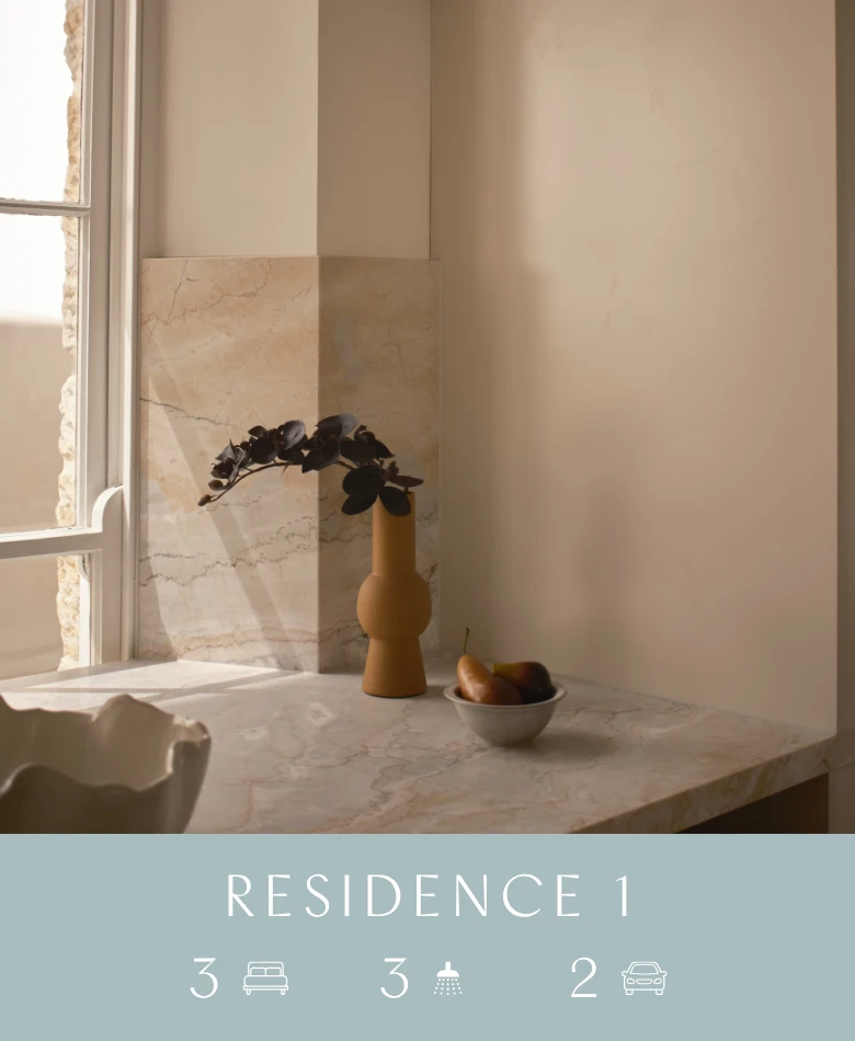 Residence 1 – 3 bed, 3 bath, 2 car